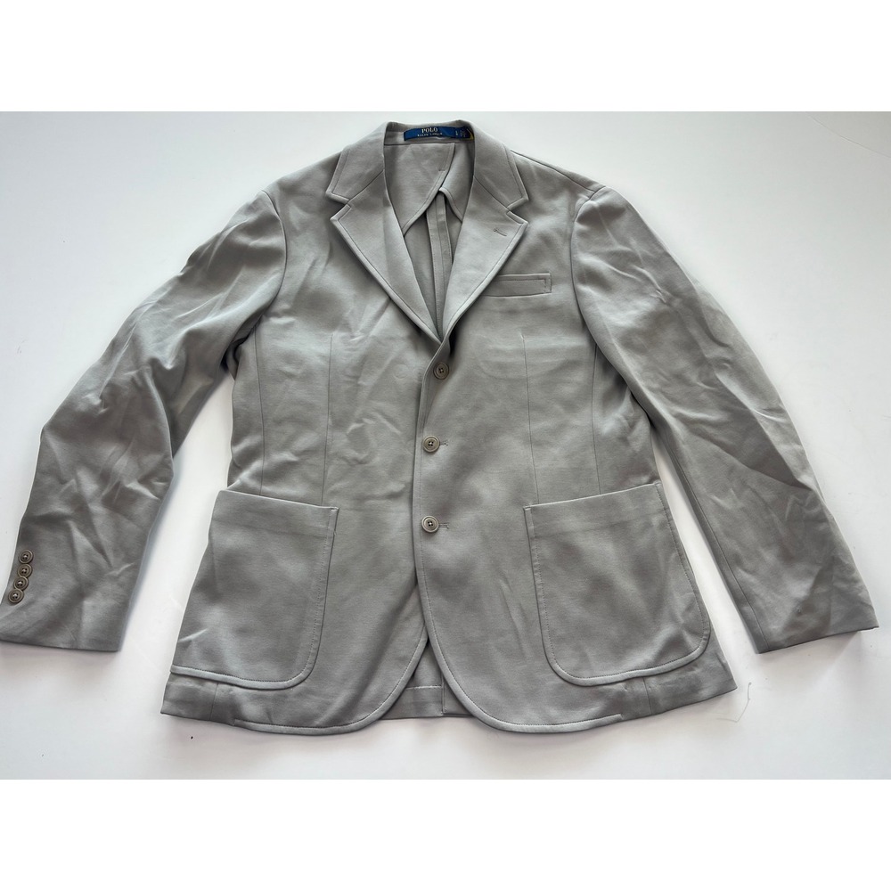 Polo Ralph Lauren Gray Womens Blazer Jacket L Lightweight Casual Sport Coat